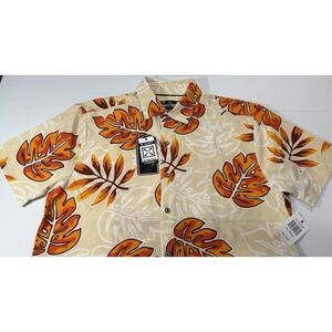 Good‎ Vibes By Drill Clothing Men's Hawaiian Button Down Shirt Size Medium NWT